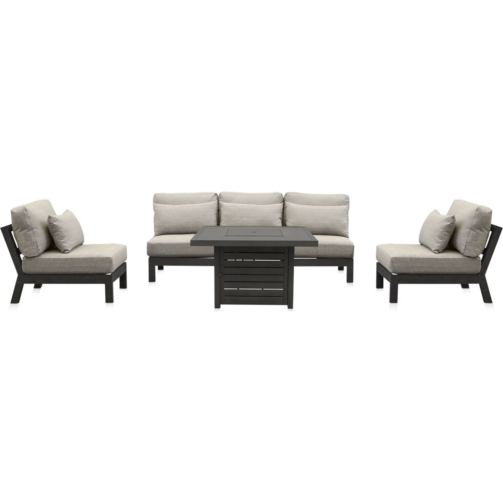 southport gray outdoor sofa set   