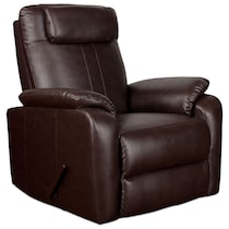 sparta dark brown rocker recliner   