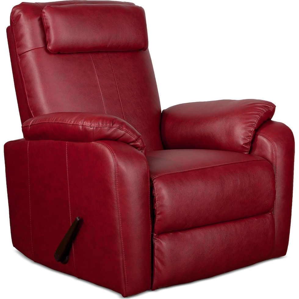 sparta red rocker recliner   