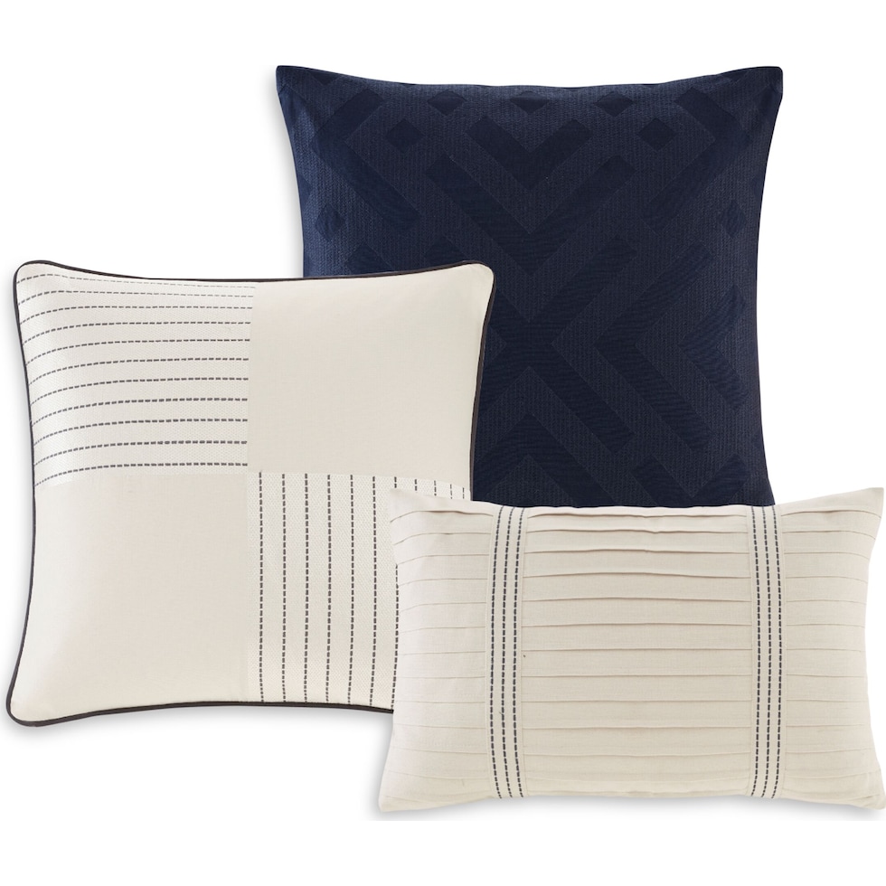 spencer blue queen bedding set   