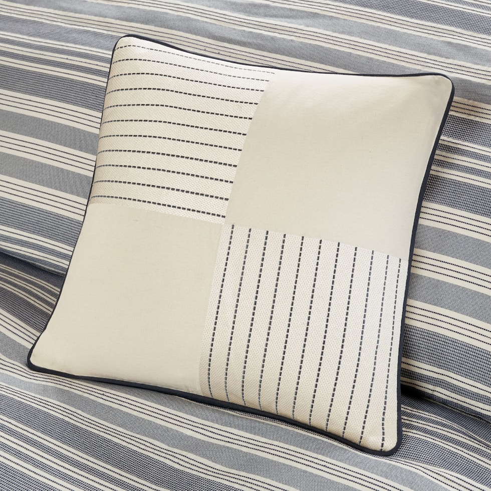 spencer blue queen bedding set   