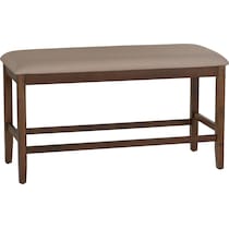 spiva dark brown counter height bench   