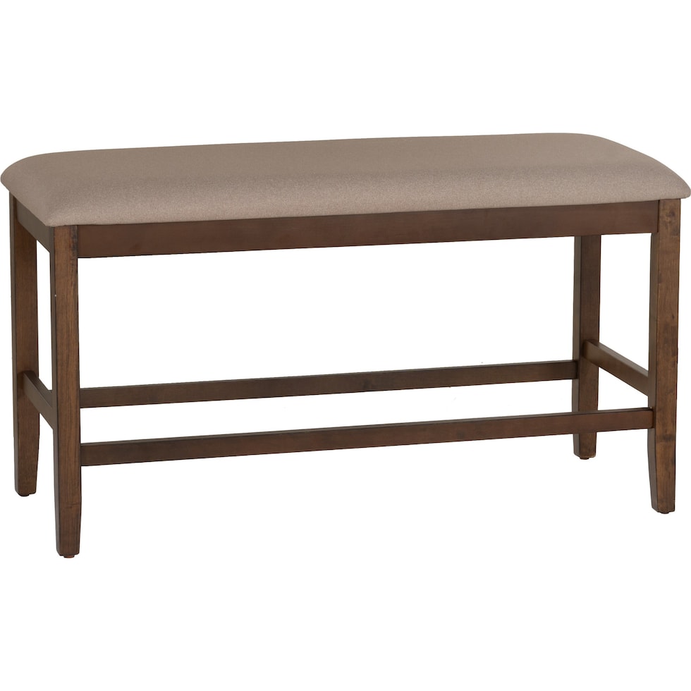 spiva dark brown counter height bench   