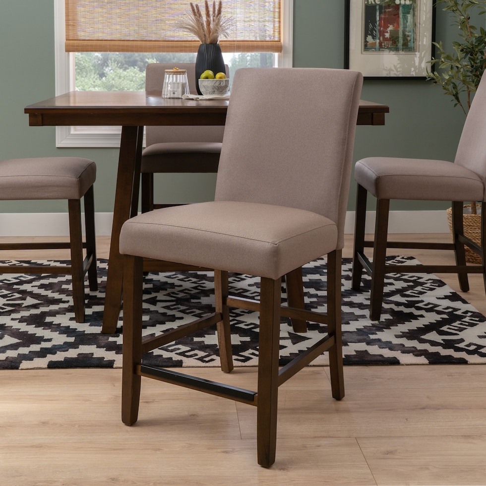 spiva dark brown counter height stool   