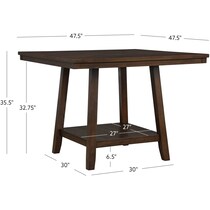 spiva dark brown counter height table   