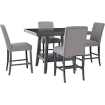 spiva gray  pc counter height dining room   