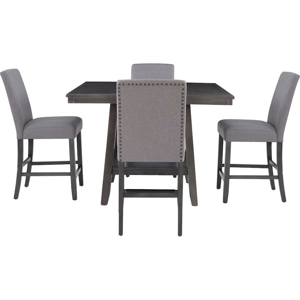 spiva gray  pc counter height dining room   