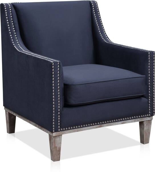 Spokane Accent Chair Navy American Signature Furniture