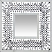 square crystal silver mirror   