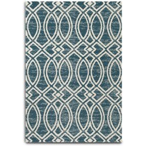 squiggle blue area rug ' x '   