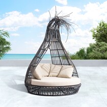 st augustine brown beige outdoor daybed   