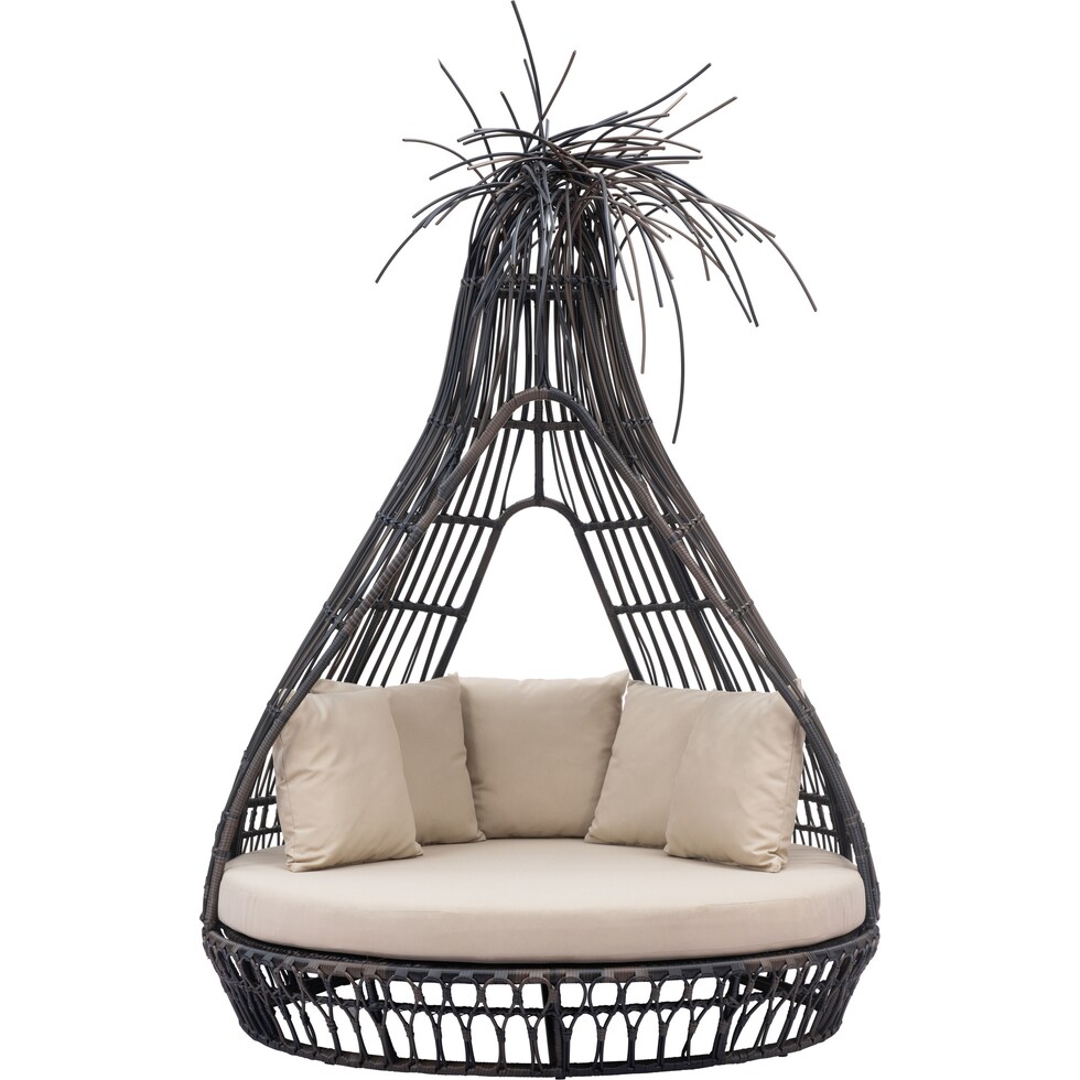 st augustine brown beige outdoor daybed   