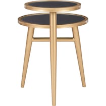 st gold end table   