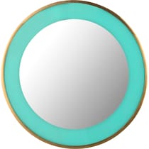 stacy turquoise wall mirror   