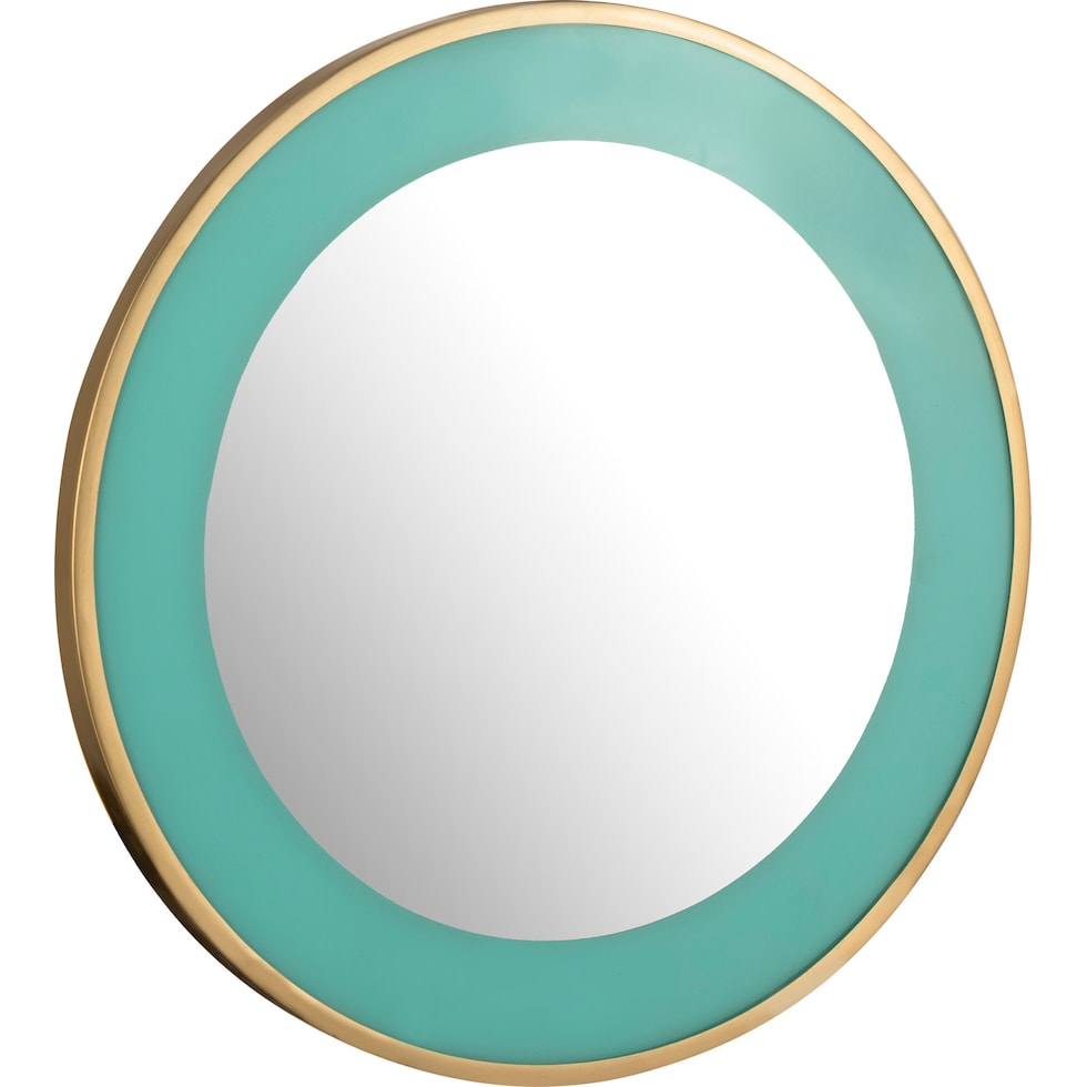 stacy turquoise wall mirror   