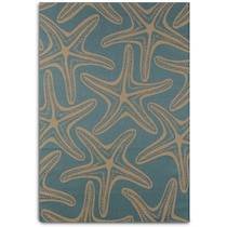 starfish blue outdoor area rug   