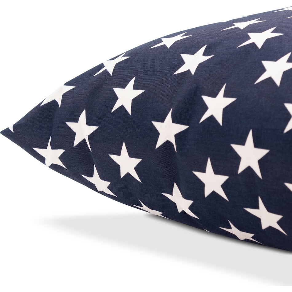 stars blue outdoor pillow   