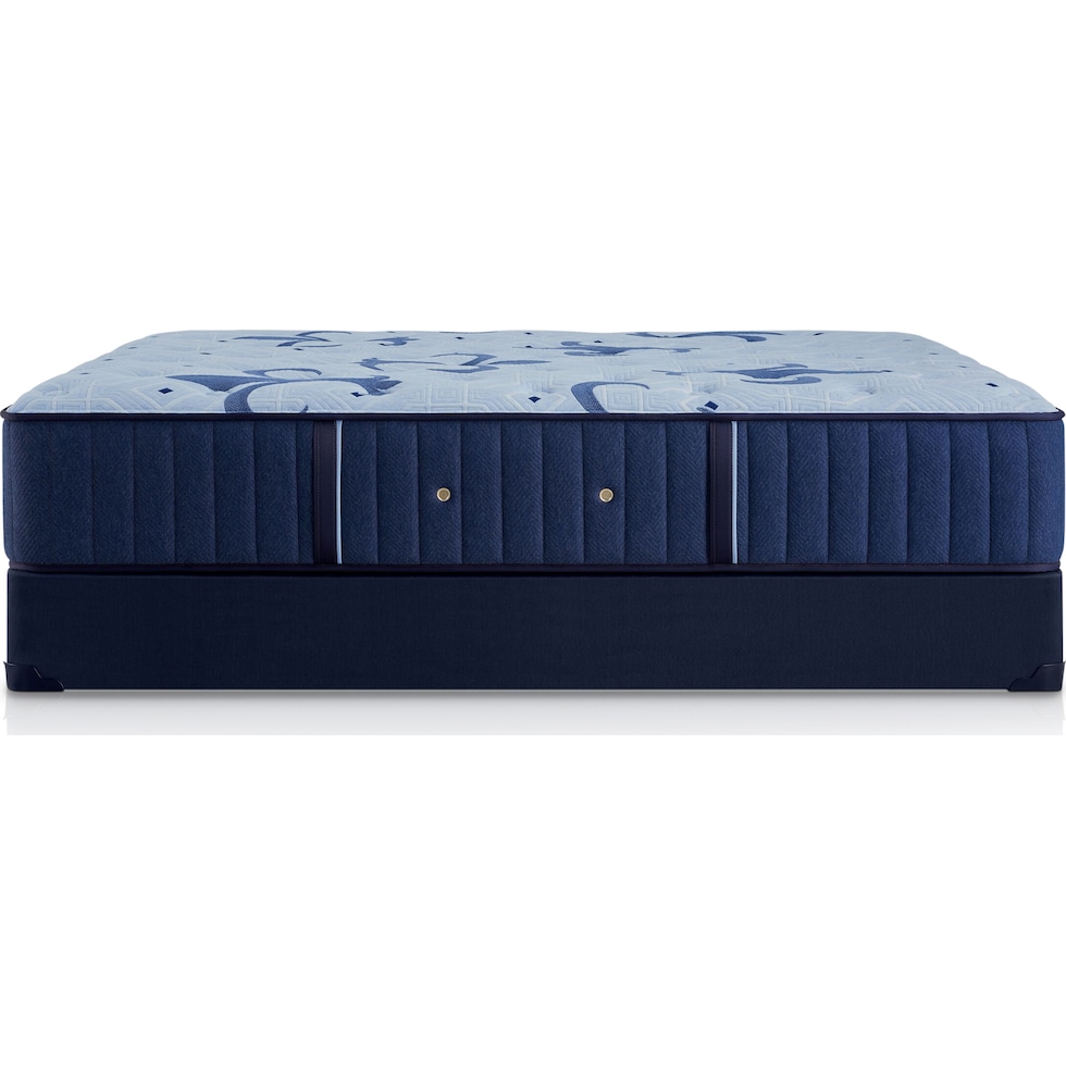 stearns & foster estate blue king mattress foundation set   