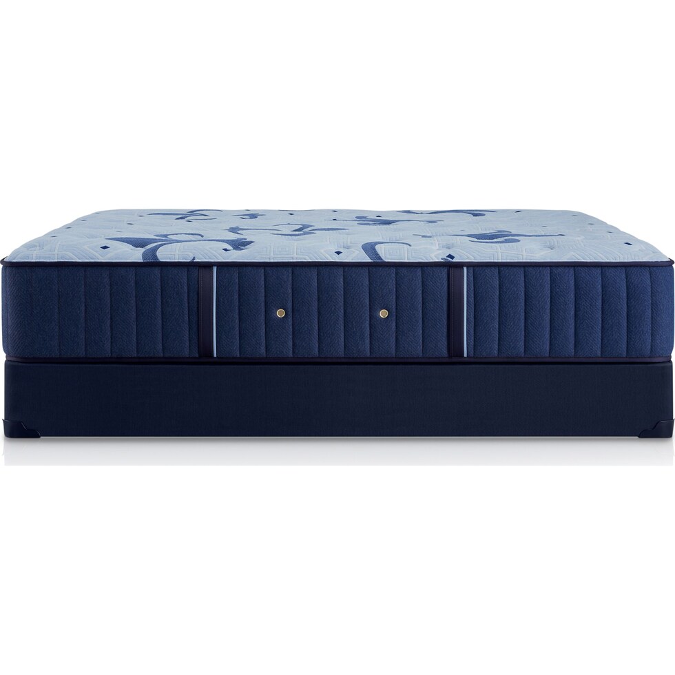 stearns & foster estate blue king mattress low profile foundation set   