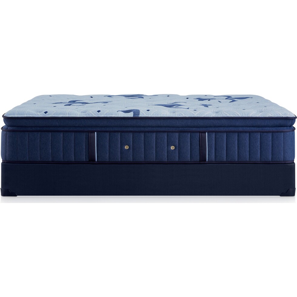 stearns & foster estate blue twin xl mattress foundation set   