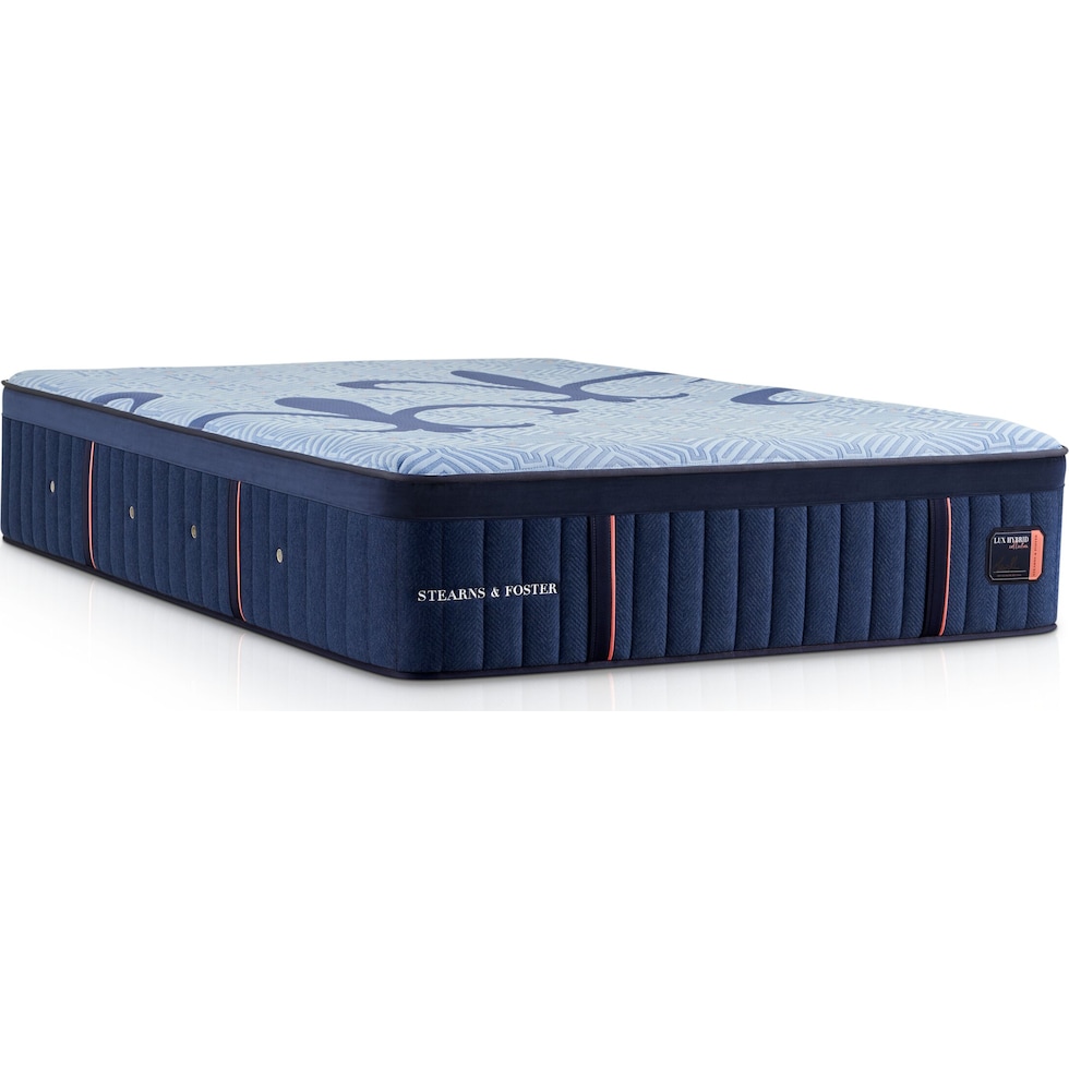 stearns & foster lux hybrid blue california king mattress   