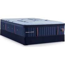 stearns & foster lux hybrid blue king mattress low profile foundation set   