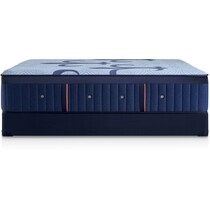 stearns & foster lux hybrid blue king mattress low profile foundation set   