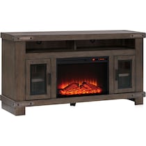 sterling entertainment dark brown fireplace tv stand   