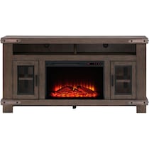 sterling entertainment dark brown fireplace tv stand   