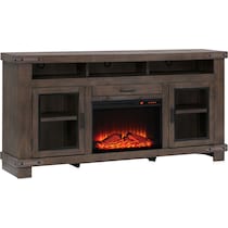 sterling entertainment dark brown fireplace tv stand   