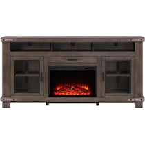 sterling entertainment dark brown fireplace tv stand   