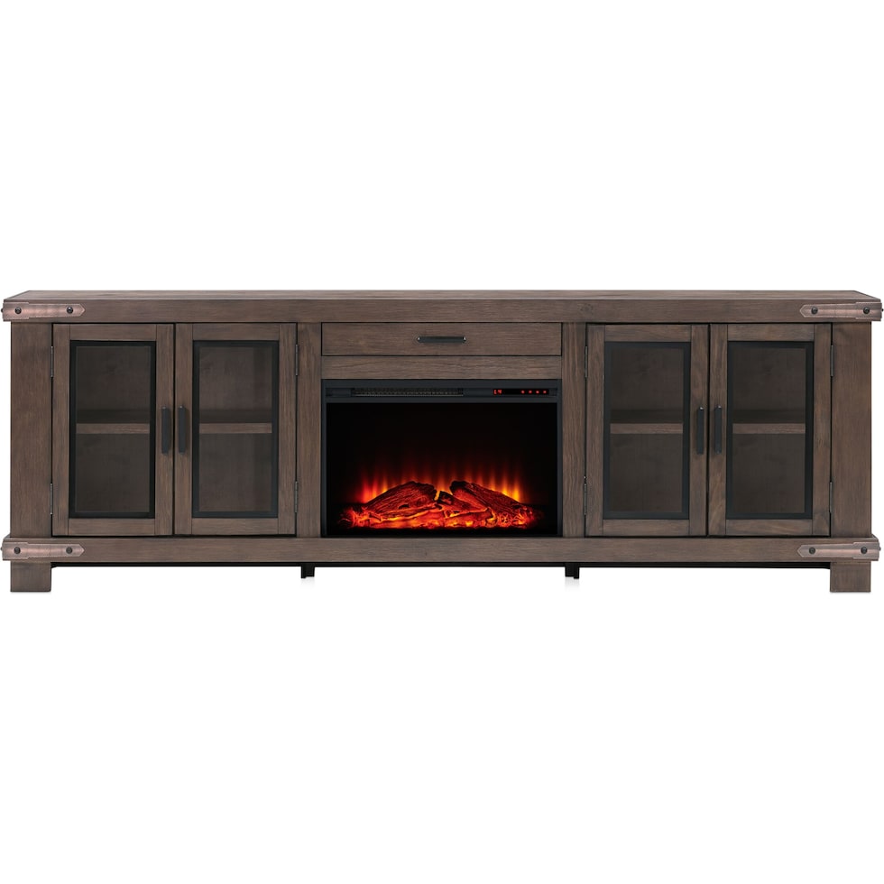 sterling dark brown fireplace tv stand   