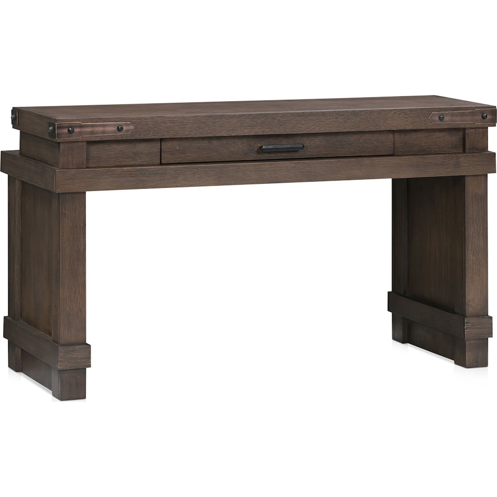 sterling dark brown sofa table   