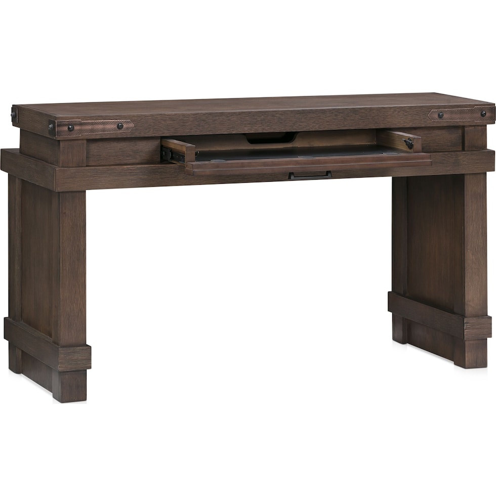 sterling dark brown sofa table   