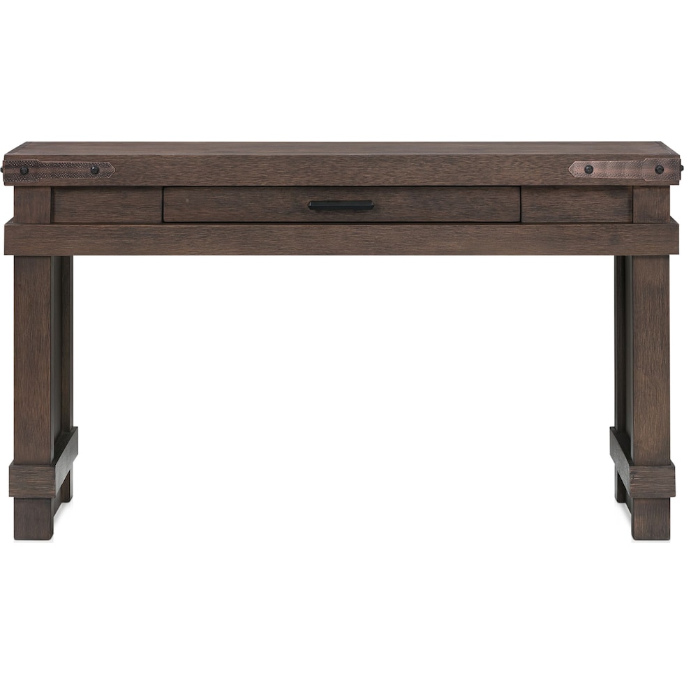 sterling dark brown sofa table   