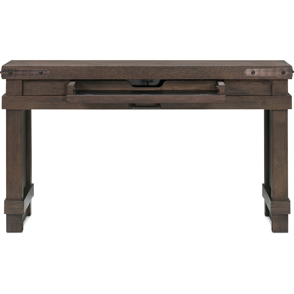 sterling dark brown sofa table   