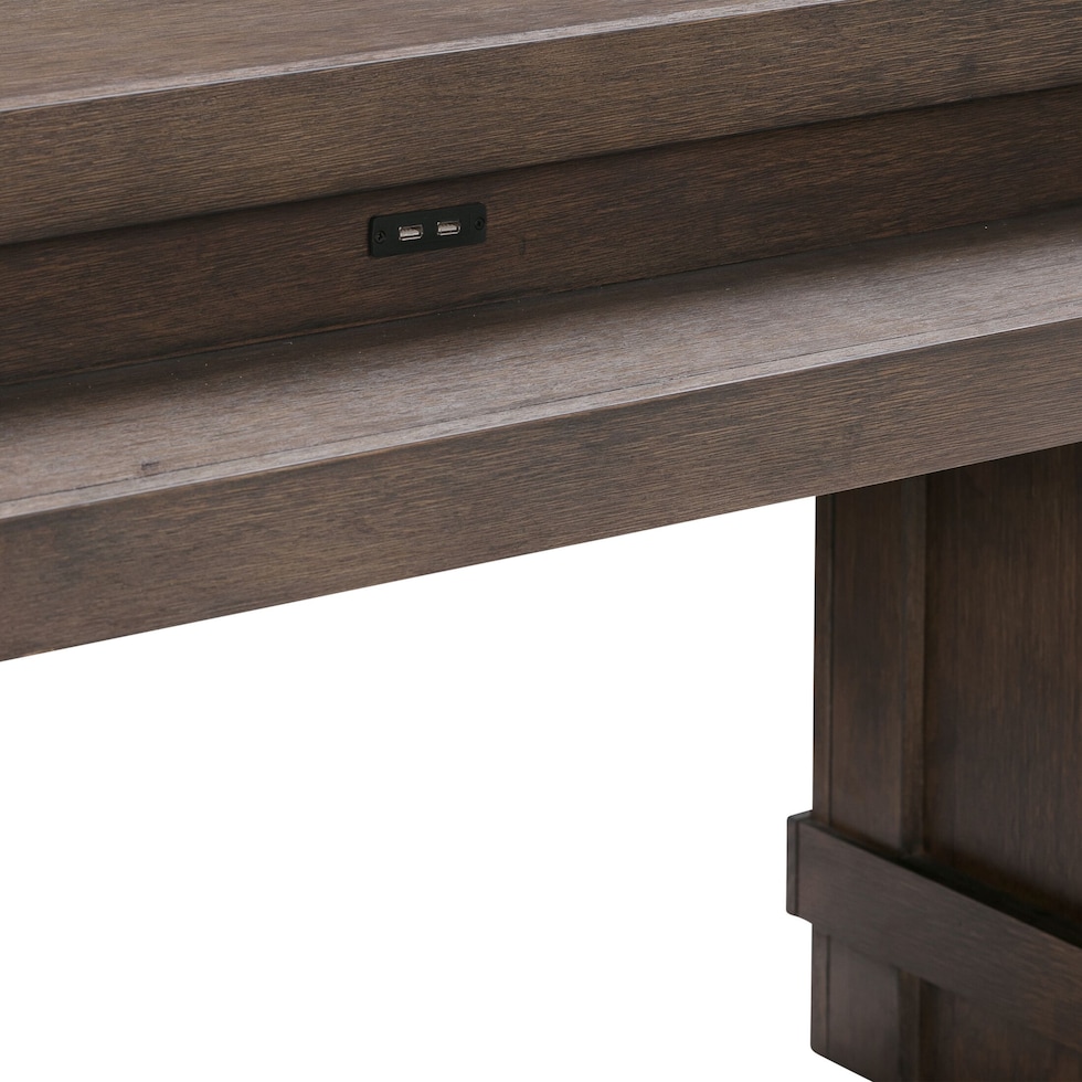 sterling dark brown sofa table   