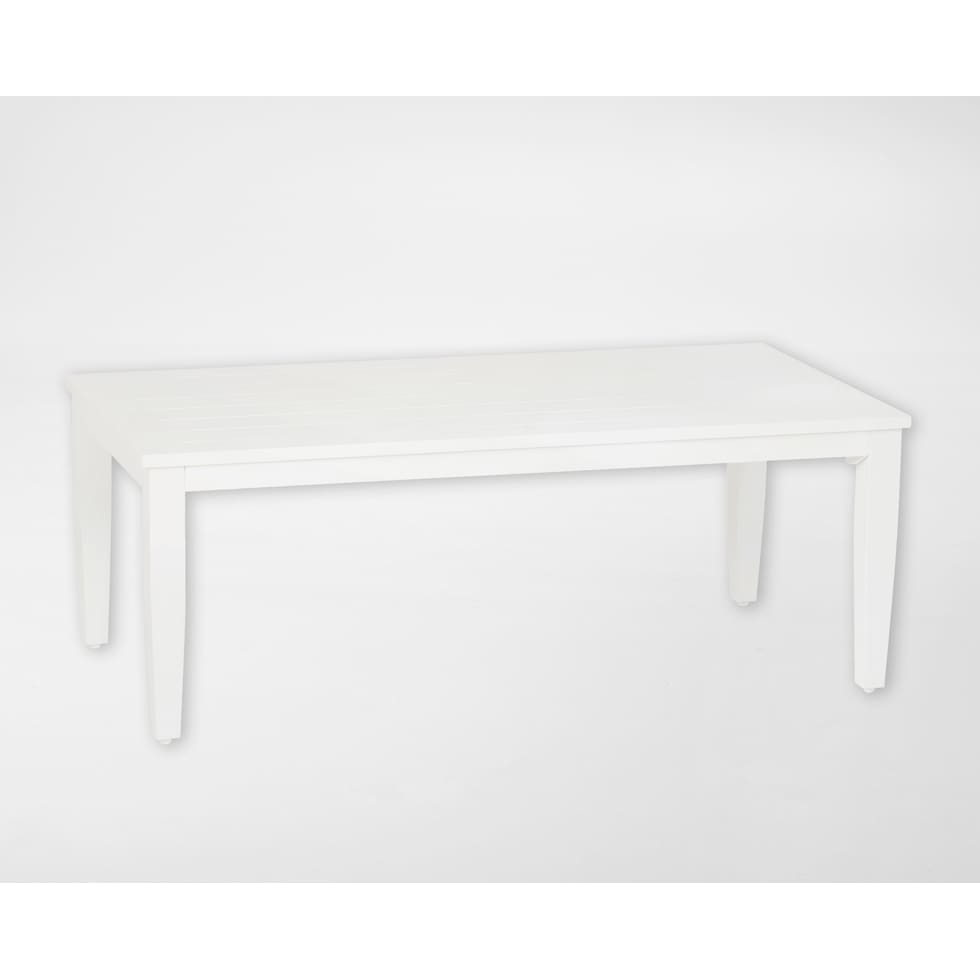 stonehaven white outdoor coffee table   