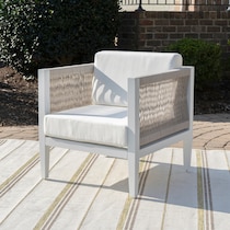 stonehaven white outdoor lounge chair   