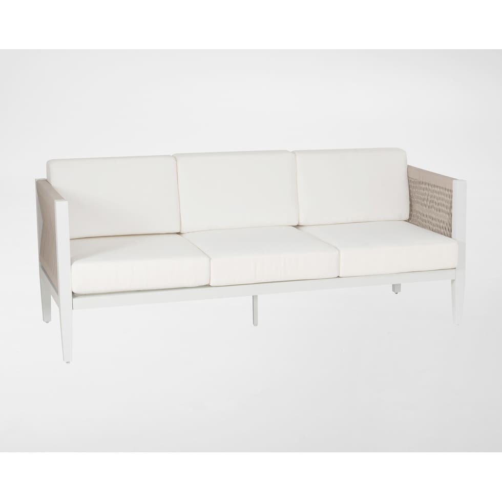 stonehaven white outdoor sofa   
