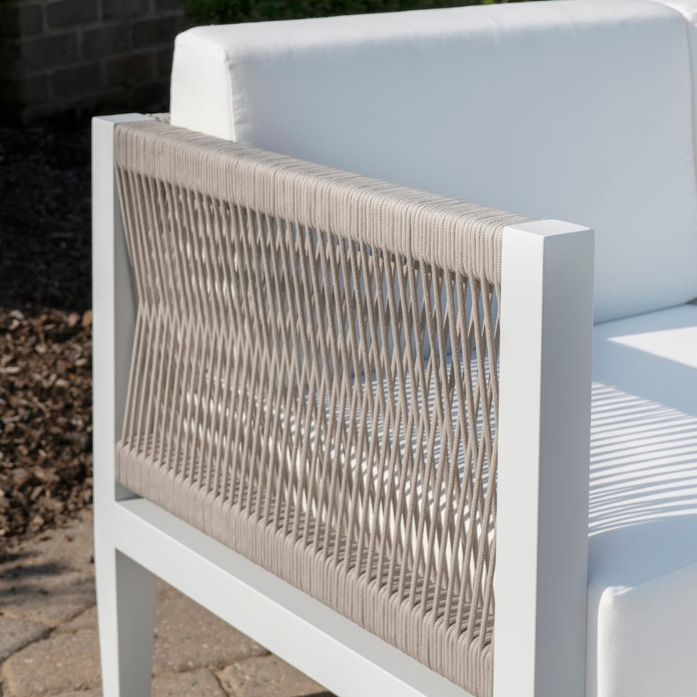 stonehaven white outdoor sofa   