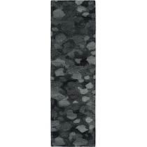 stones gray area rug  x    