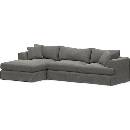 Storey Foam Comfort 2-Piece Sectional with Left-Facing Chaise - Living Large Charcoal