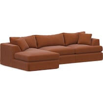 storey orange sectional   