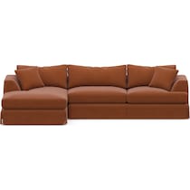 storey orange sectional   