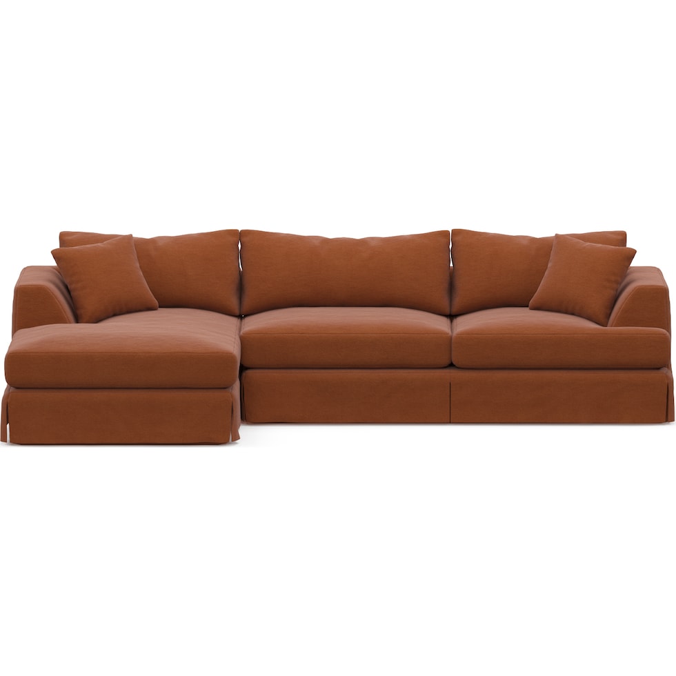 storey orange sectional   
