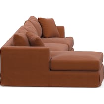 storey orange sectional   