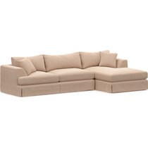 storey orange sectional   