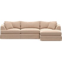 storey orange sectional   
