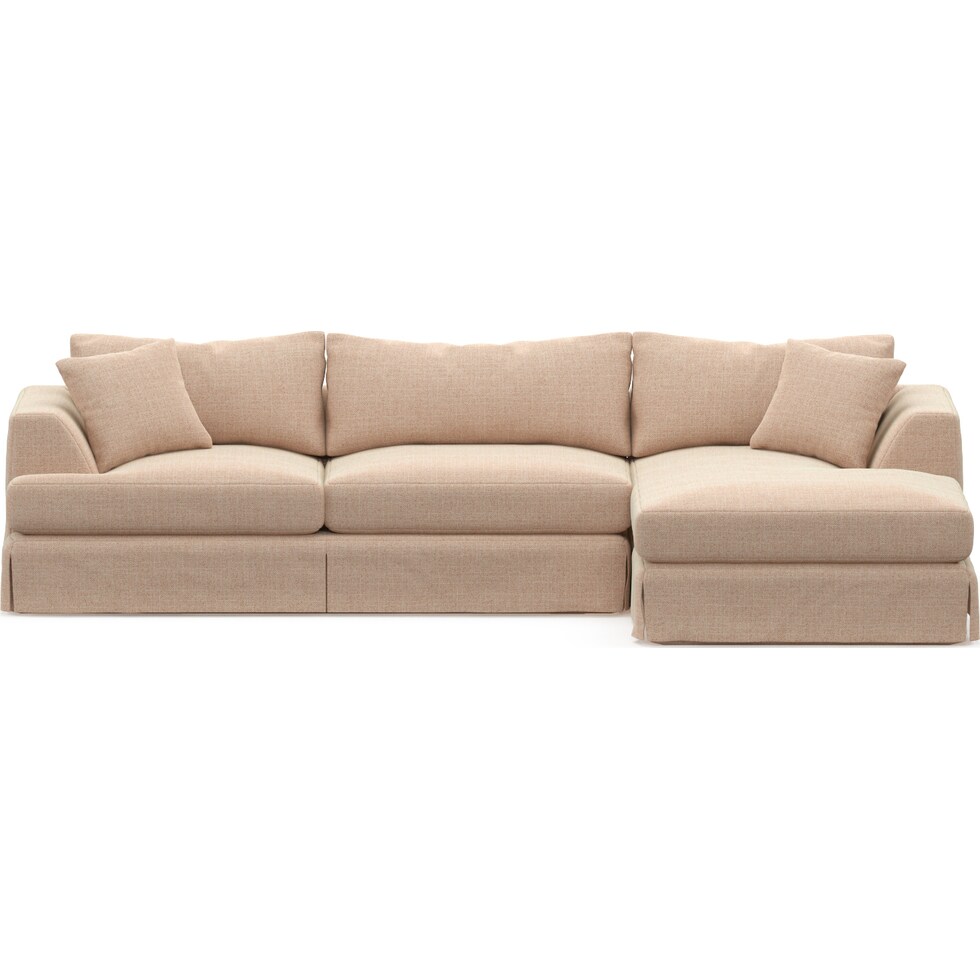 storey orange sectional   